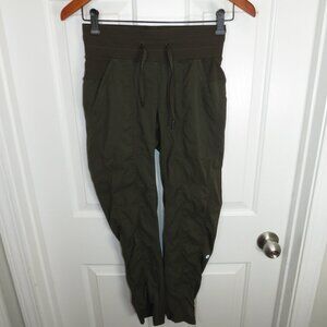 Lululemon Dance Studio Jogger Pants Olive Green Tapered Sz 2 Mid Rise 28" Inseam